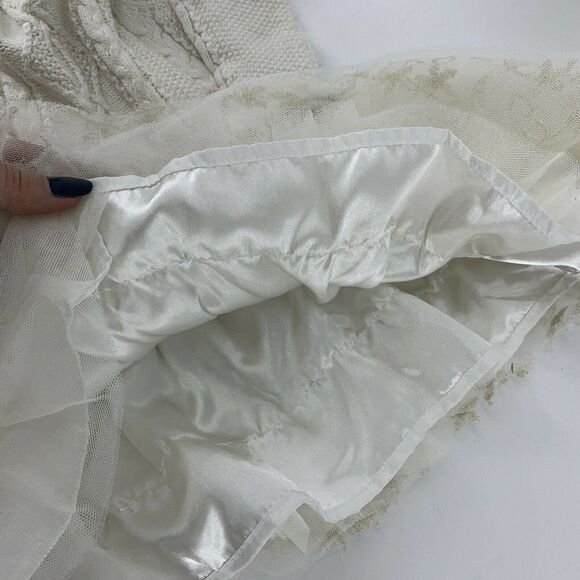 TAHARI 2T White Cable Knit Sweater Tutu Dress - Picture 7 of 9